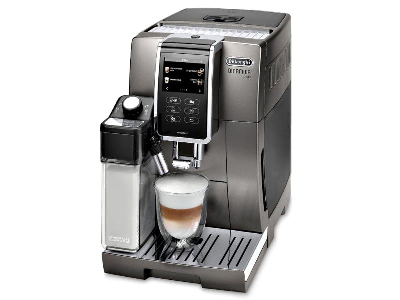 DeLonghi Dinamica Plus ECAM370.95.T | Kaffeevollautomat | 3,5" TFT Touch Display | Latte Crema System | 19 bar | Farbe: Titan